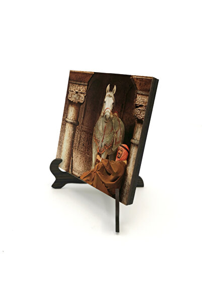 Sadrazam Επιφάνεια εργασίας MDF με εκτύπωση αλογοειδούς σχεδίου 10x10 1G-ArAt1