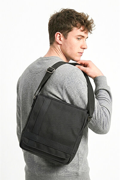 İMAKS Ύφασμα καμβά Unisex Δερμάτινη λεπτομέρεια Κάθετος ιμάντας Επαγγελματικό...