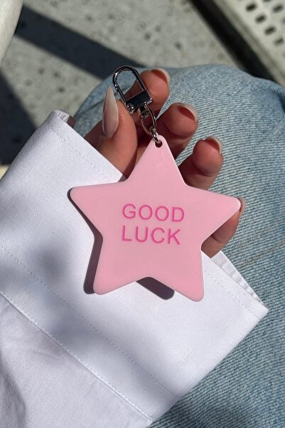 klovi Breloc cu oglindă Good Luck, accesoriu pentru geantă, roz