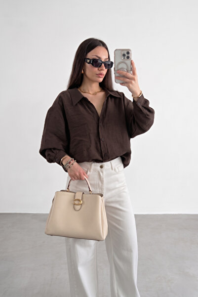 Jaglion Νέα σεζόν Γυναικείο πουκάμισο Oversize Tensel Premium