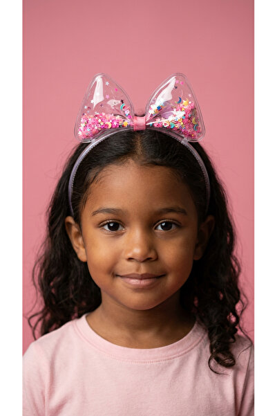 Katia&Bony Παιδικό στέμμα σε σκούρο ροζ με λεπτομέρεια φιόγκου