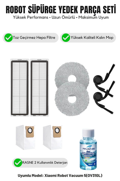 Asgard Grup Aspirator robot 5 (OV31GL) compatibil 2 perii laterale 2 filtre 2...