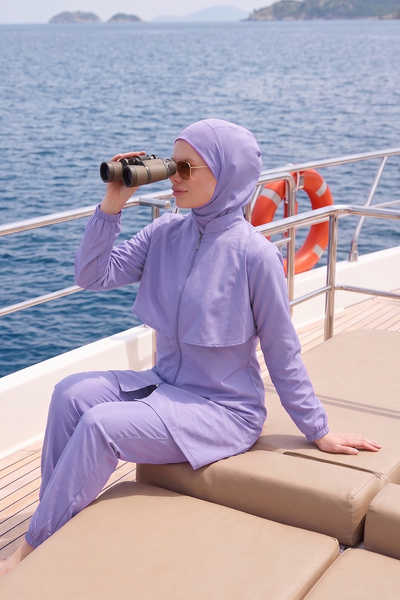 Haliç Mayo Μαγιό Παρασκυπείτριας με Πλήρη Κάλυψη 20251 Λιλά