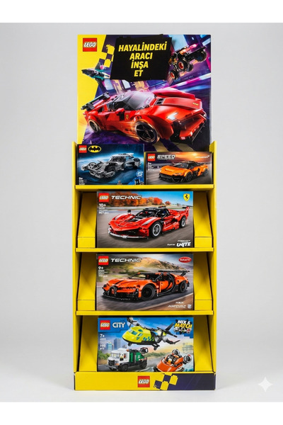 LEGO Figür Sergileme Standı - Koleksiyon Rafı ve Düzenleyici Ünite