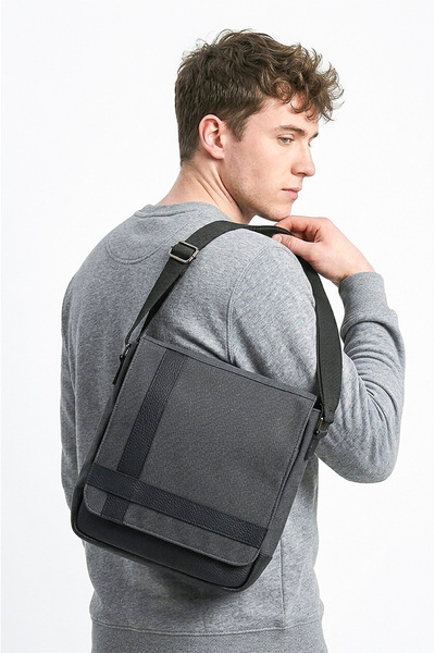 İMAKS Ύφασμα καμβά Unisex Δερμάτινη λεπτομέρεια Κάθετος ιμάντας Επαγγελματικό...