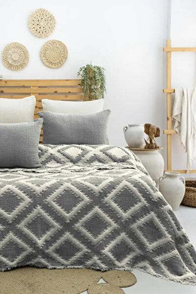 ALVERA COLLECTION Şaheser Home Collection Muslin Bedspread Set Double Sonia A...