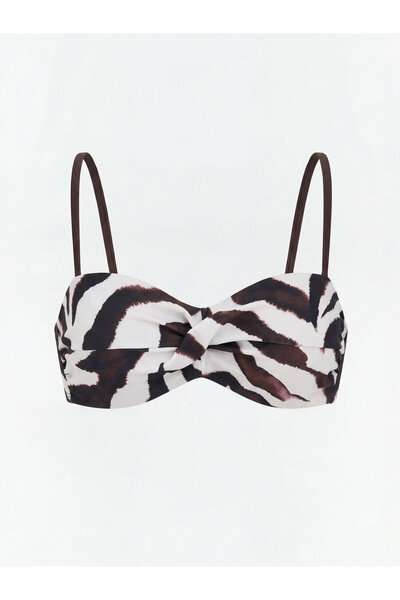 LC Waikiki Zebra Patterned Women's Bikini Top