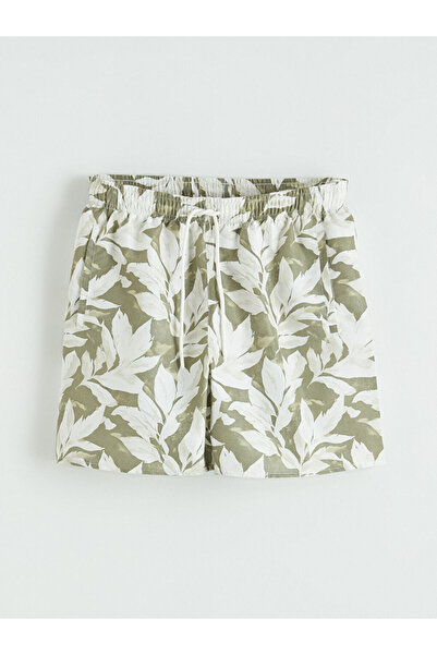 LC Waikiki Green Short Length Leaf Patterned Men's Swim Shorts from Güli̇s Gi...