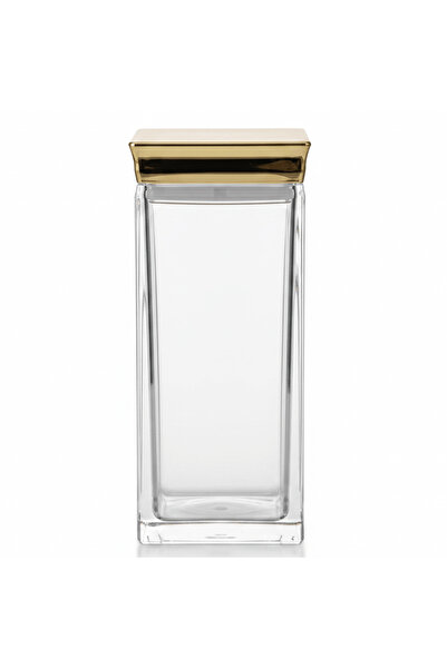 AKDC Clear Acrylic Storage Canister with Premium Gold Lid Container 1500 ml