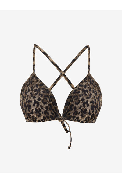 LC Waikiki Leopard Print Bikini Top with Removable Padding