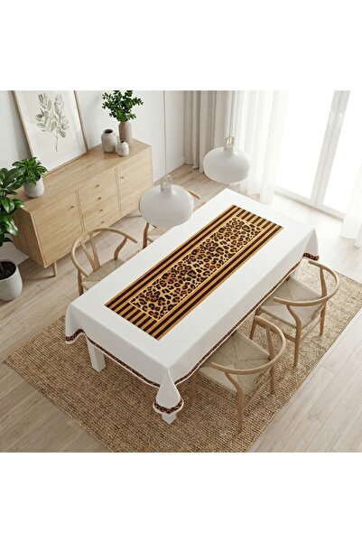 Tropikhome Leopar Desenli Dijital Baskı Masa Örtüsü