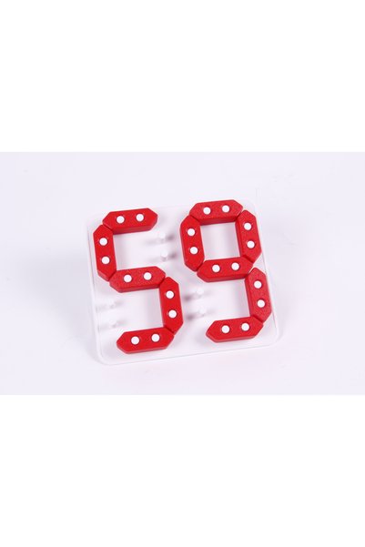 LENDASHOP Educational Snap and Slide Blocks Number Learning Game – Red – Fine Motor Skills Developmental Intelligence Toy