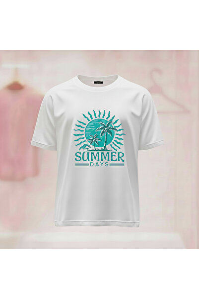 Vordevia Printed Crew Neck Wide Fit Unisex Tshirt