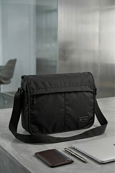 Catwins Μαύρη Unisex τσάντα Messenger για φορητό υπολογιστή Macbook Tablet, τ...