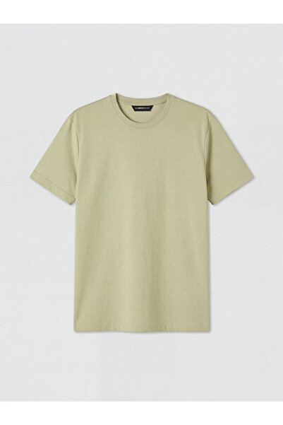 LC Waikiki Beige Loose Fit Basic Dry Touch T-Shirt