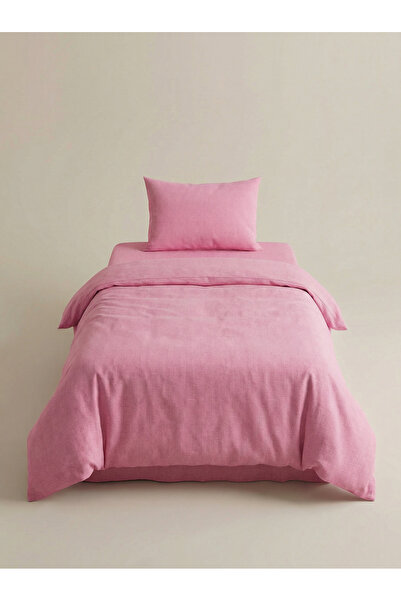 Sofline Cotton Single Duvet Cover Set, Solid Color Duvet Cover Set (Fitted Sh...