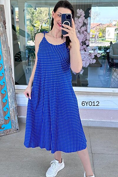 İnce Topuk Φόρεμα βισκόζης με κορδόνια 6y012