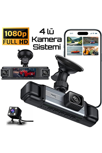 Yenimiyeni MPIA 1080P Full Hd 4 Kameralı Telefondan İzleme Arka Park Kamerası...