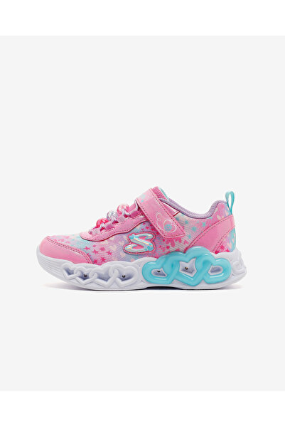 SKECHERS INFINITE HEART LIGHTS Büyük Kız Çocuk Pembe Işıklı Spor Ayakkabı 303...