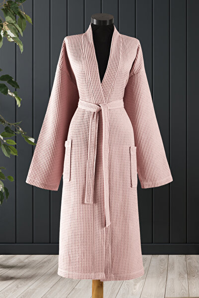 Mürdüm Home Μπουρνούζι Πικέ με υφή βάφλας και σχέδιο κηρήθρας |   Ελαφρύ & Εξ...