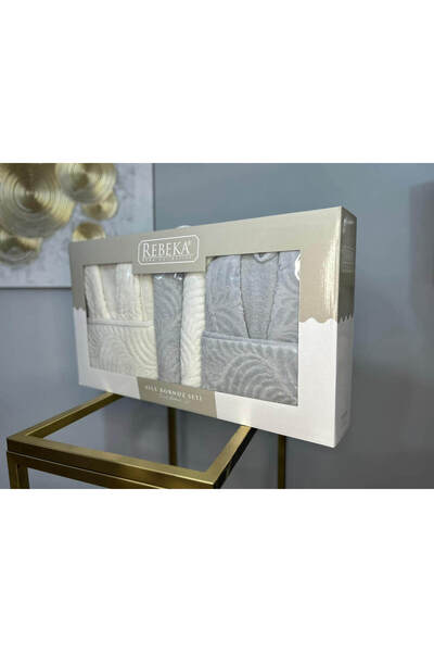 Rebeka Γκρι Σετ Μπουρνουζιών