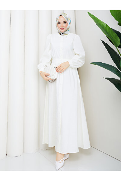 RACE FASHİON Buttoned Shirt & Skirt Hijab Set Rc9036