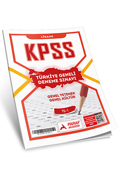 Paraf Akademi KPSS LİSANS TÜRKİYE GENELİ DENEME SINAVI GENEL YETENEK GENEL KÜ...