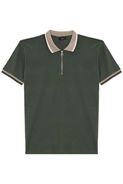 Tudors Ανδρικό μπλουζάκι με λεπτή εφαρμογή, 100% βαμβακερό, κοντομάνικο, με μ...