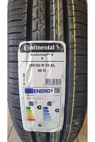 Continental 195/60R18 Eco Contact6 R 96H XL Set Olarak (4ADET) A-B Seri Yazlı...