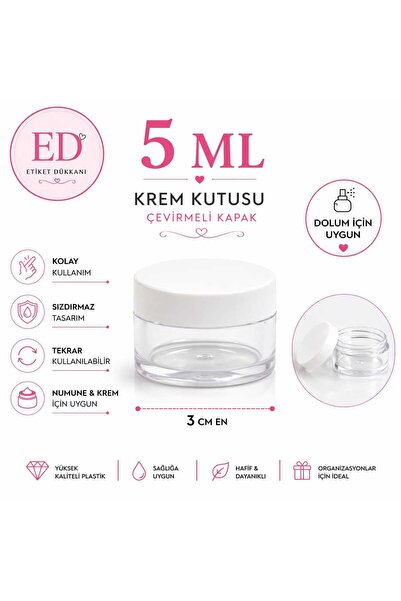 ETİKETİM Krem Kutusu 5 ml - 10 Adet