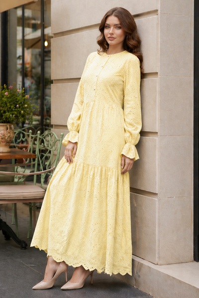 benguen Φόρεμα Φίστο B4469 Κίτρινο