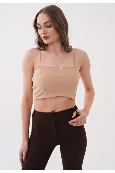 Noravelle Women's Corset-Style Front-Buckle Bustier Blouse
