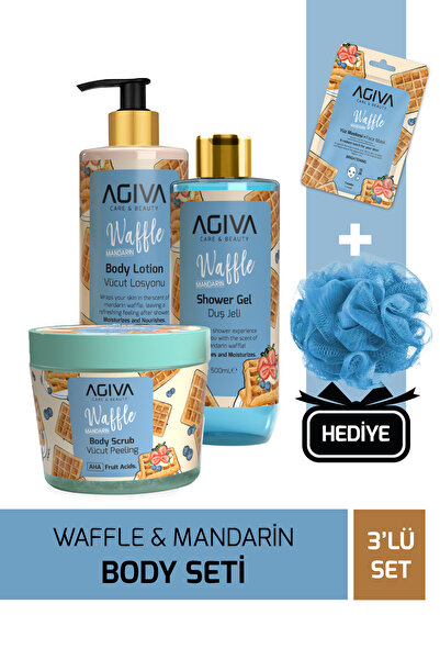 Agiva Care&Beauty Mandarin&Waffle 3'lü Nemlendirici Body Set