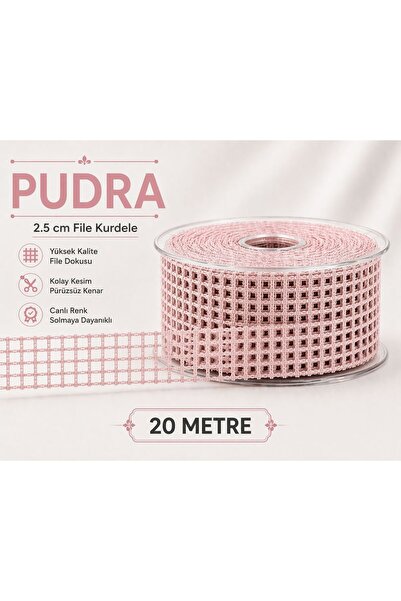 Esteks Dantel ve Tekstil Aksesuarları Mrežasta traka 2,5 cm 20 metara, paket ...