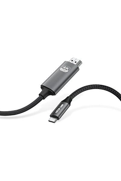 Green Lion كابل USB-C إلى HDMI بطول 2 متر، 4K@30Hz، كابل محول من النوع C إلى ...