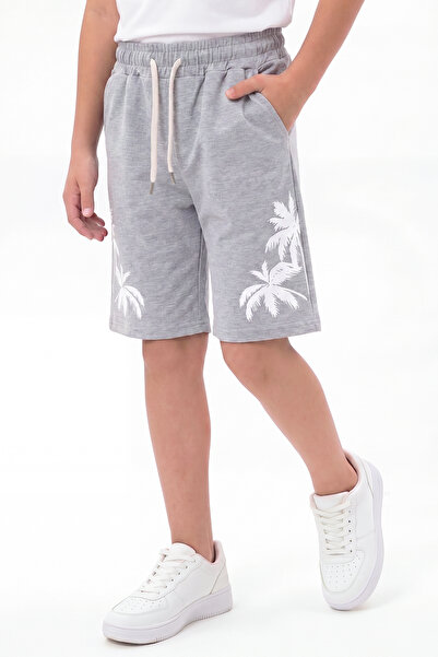 FYK COLLECTİON Pantaloni scurți de vară pentru băieți, cu imprimeu palmier, c...