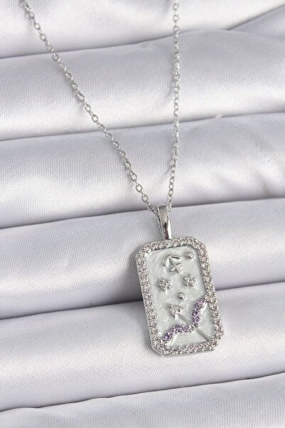 norsary 316L Steel Silver Color Chain Sagittarius Zodiac Sign Zircon Stone Wo...