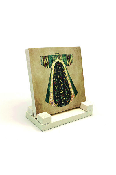 Sadrazam Οθωμανικό Καφτάνι Παλατιού με Στάμπα Πέτρας για Επιτραπέζια Χρήση 10...