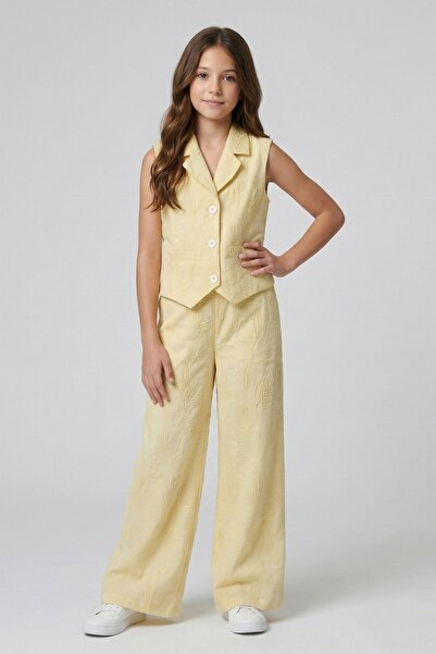 DMB BOYS & GIRLS Set 2 piese pentru fetițe cu vestă elegantă cu broderie