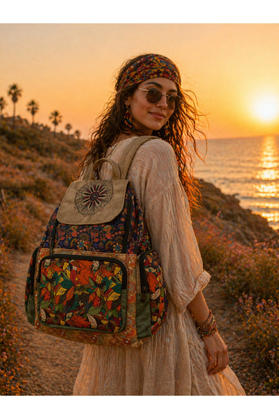 street&bagdnz Ethnic Bohemian Αυθεντικό Σχέδιο Συνονθύλευμα 5 Θέσεων Σακίδιο ...