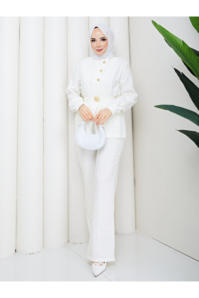 RACE FASHİON Σετ Χιτζάμπ με Αξεσουάρ: Πουκάμισο & Ραμμένο Παντελόνι RC9040