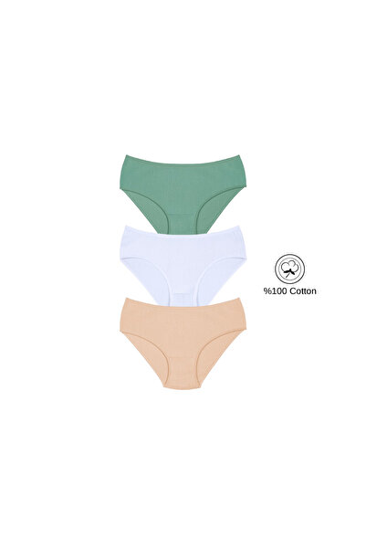 Humaone Γυναικεία εσώρουχα 100% βαμβακερά, 3 τεμαχίων, ψηλόμεσα, άνετα, με κο...