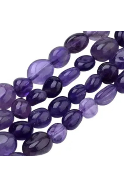 GemSale Mărgele ametist 4-9mm 39cm~50 bucăți