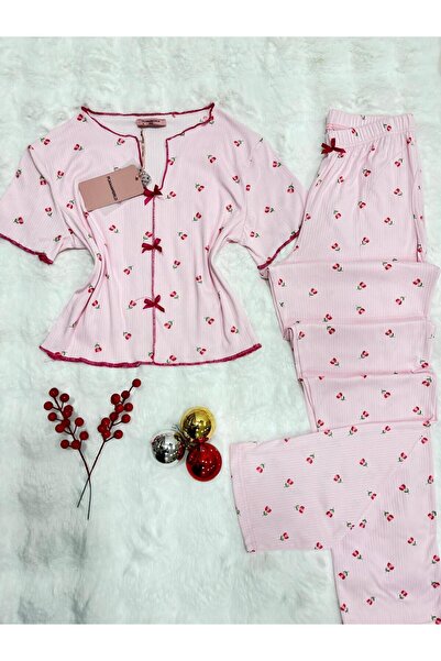pijamaworld KAŞKORSE KISA KOL PİJAMA TAKIM