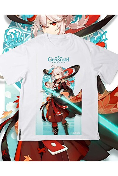 Le Savu Μπλουζάκι Genshin Impact με στάμπα, unisex, oversized