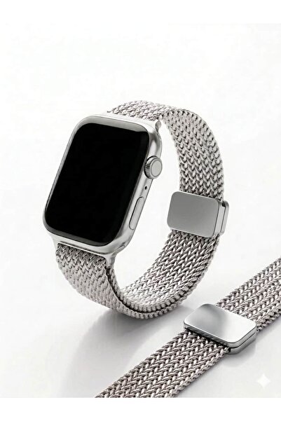 sayecase Apple Watch 6/7/SE/8/9/10/11 Serisi Uyumlu 38-40-41-42 MM Örgü Çelik...