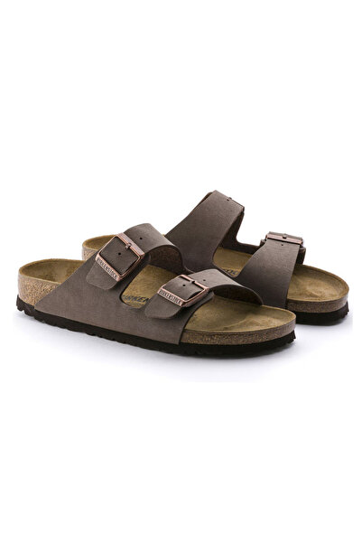 Birkenstock Arizona Birkibuc Brown Moka Unisex Slippers 0151181