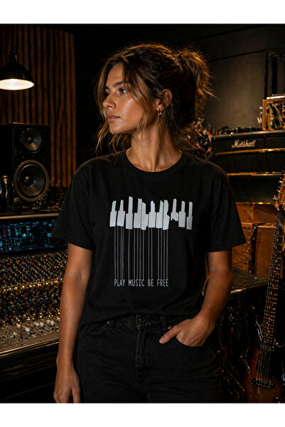 CAMILA PAUL Music Themed Printed T-Shirt