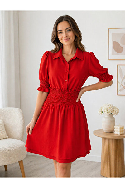 ihaoo Powder pink 3/4 sleeve dress