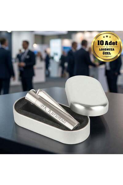Bk Gift Logonuza Özel 10 Adet Silver Clipper Çakmak – Metal Gövdeli Şık Çakmak